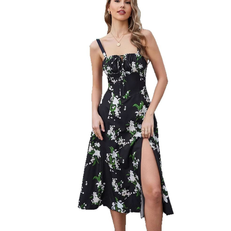 Dame Elegant Floral Maxi Kjole Stilla