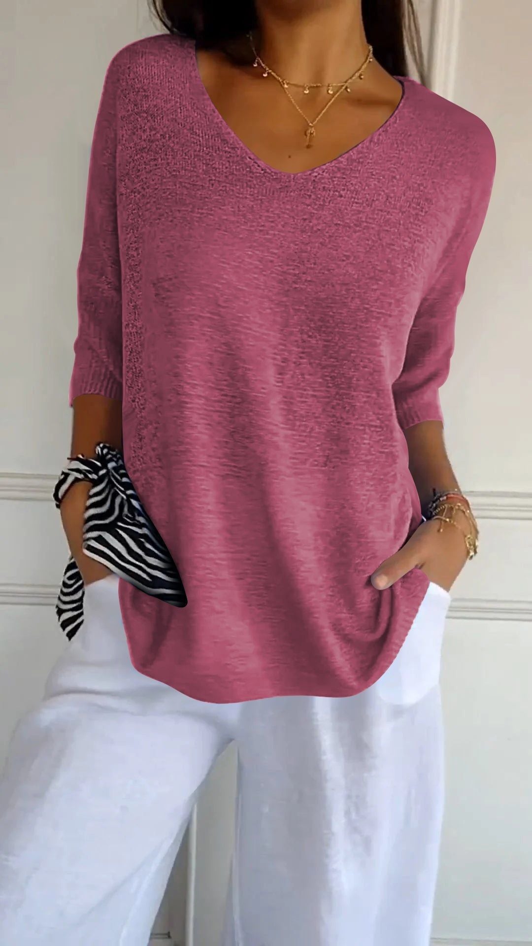 Stilla | Chic Trøje med V-Hals