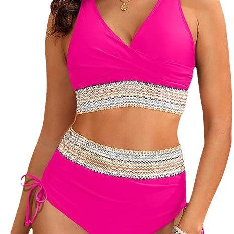 Dame Bikini-sæt med spændende indpakningsdesign og taljerende høj talje Stilla