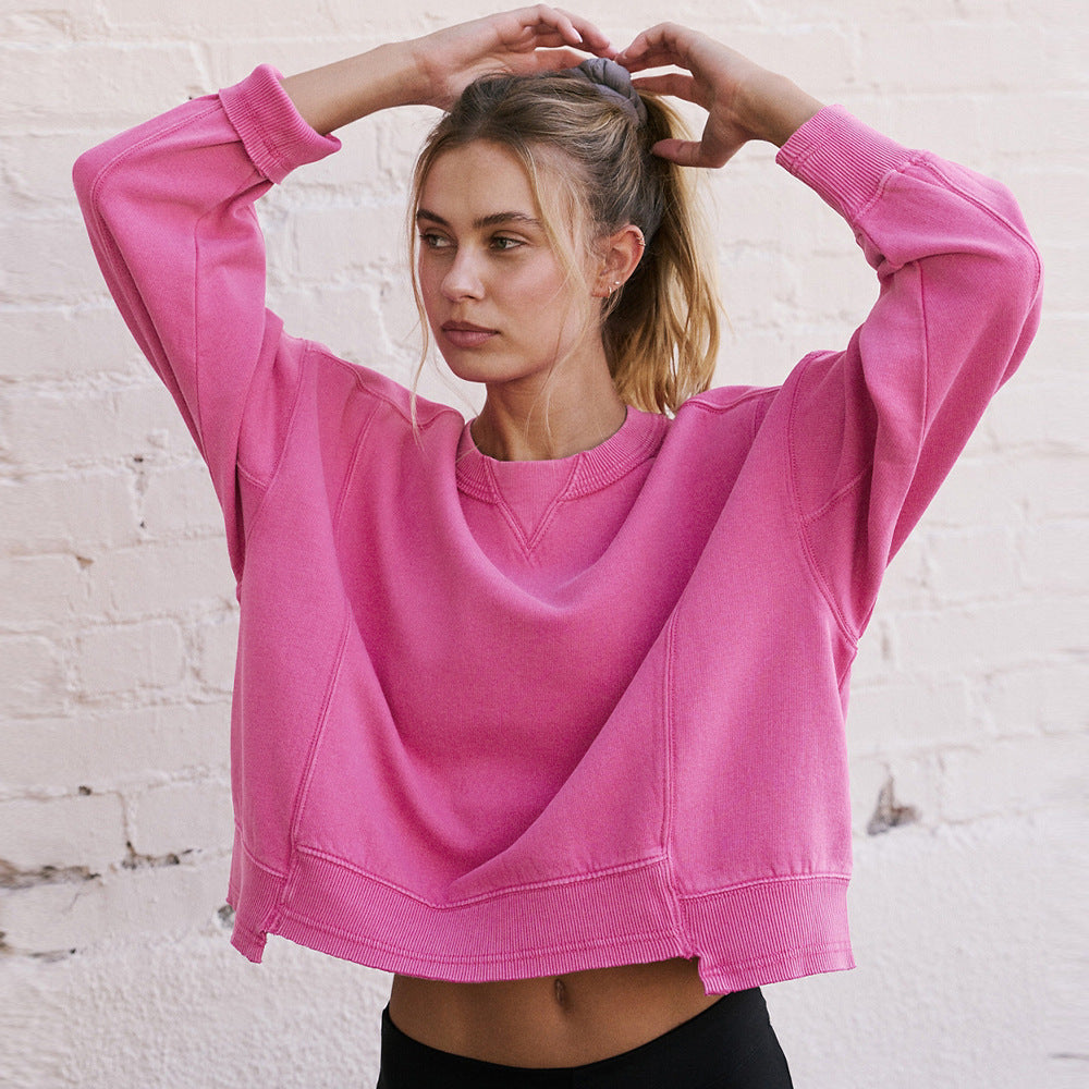 Dame afslappet oversized sweatshirt med strategiske syninger Stilla