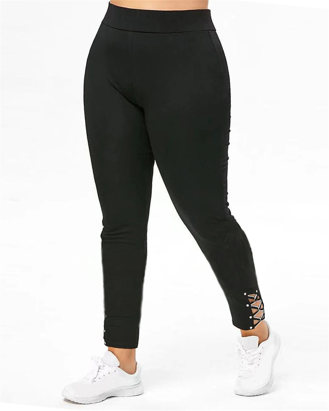 Dame leggings med dekorativt snit og høj talje Stilla