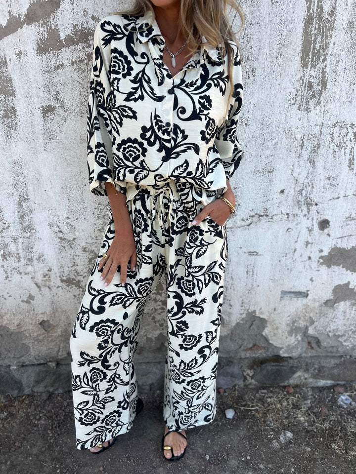 Dame Let sommer-jumpsuit med blomster mønster Stilla