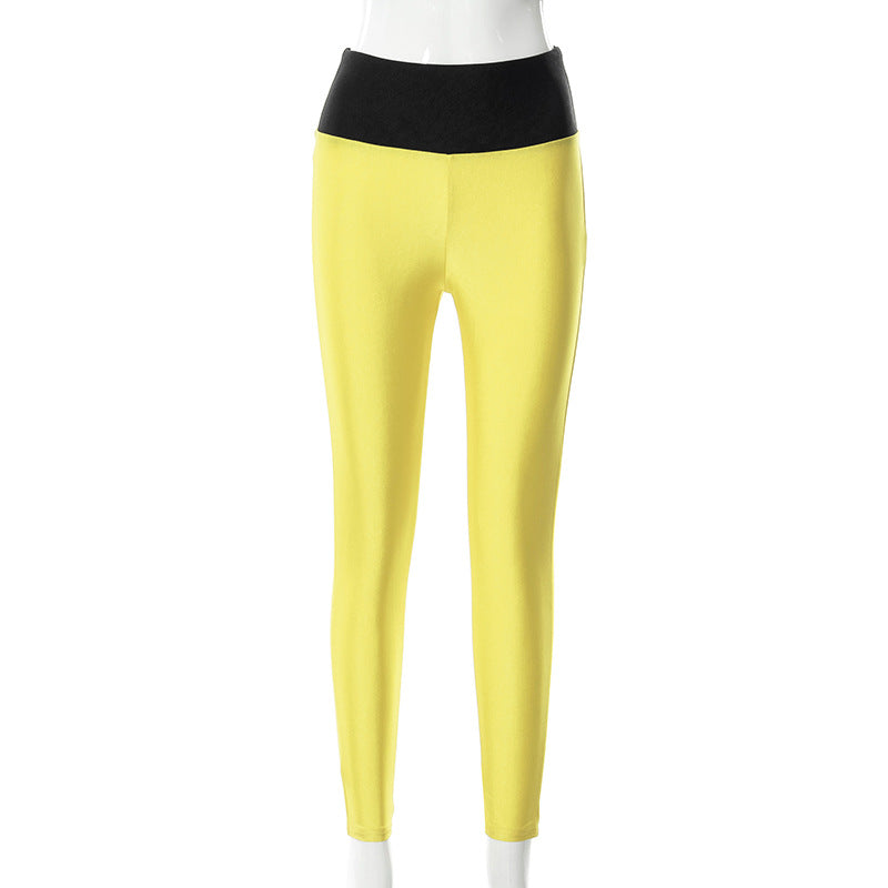 Femme Højtaljede Formende Leggings med Kontrastsyninger Stilla