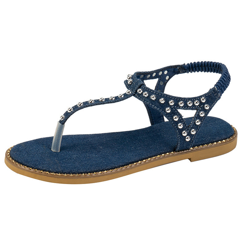 Dame Dekorative Perlen Tanga Sandaler Stilla