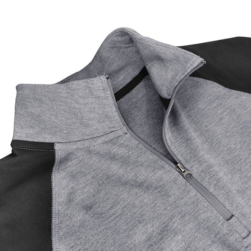 Herrer Sporty Langærmet Sweatshirt med halv lynlås og ergonomisk snit Stilla