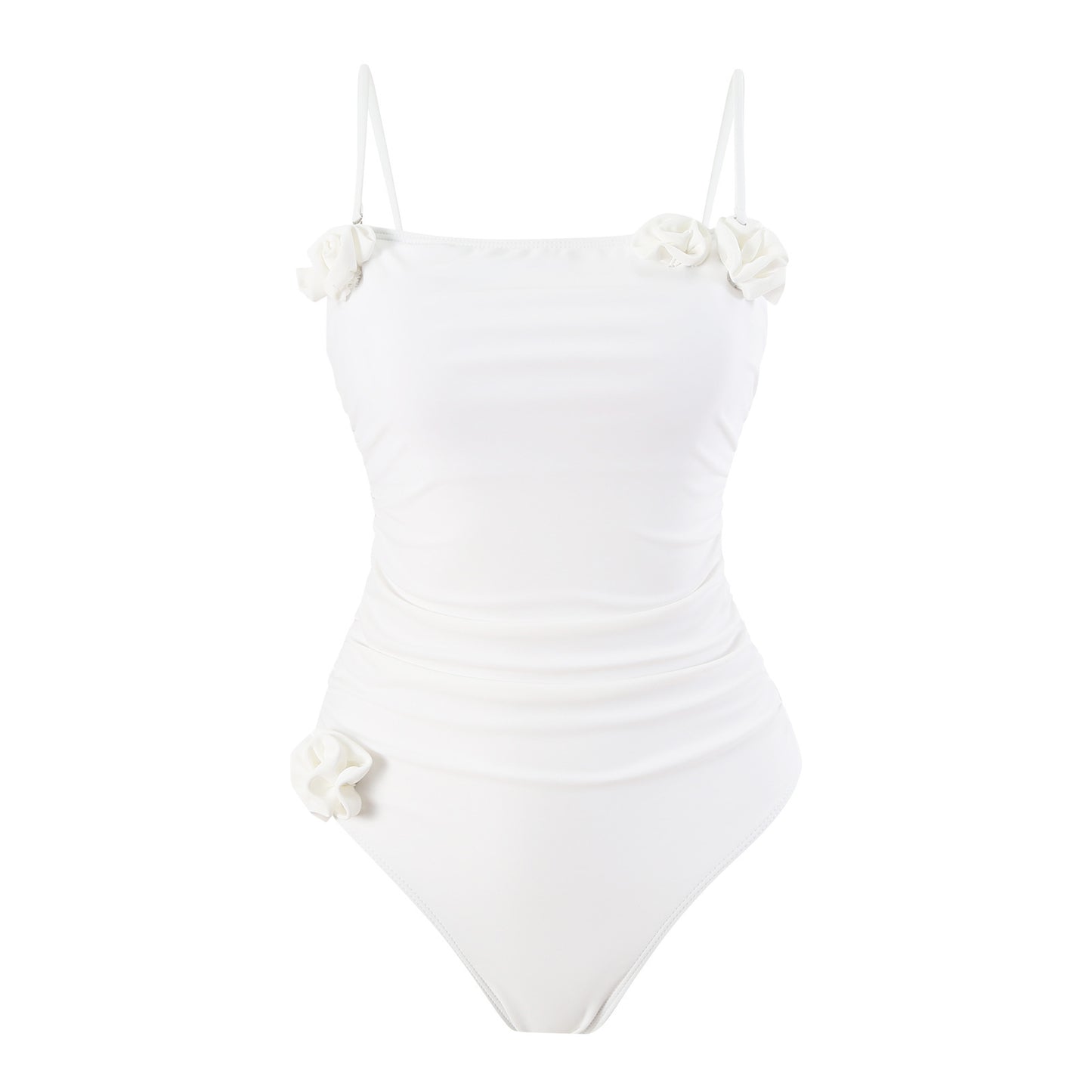 Dame Elegant Én-delt Badedragt med feminine Flæse detaljer Stilla