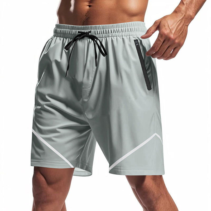 Herre sporty badeshorts med praktisk lynlås og elastisk talje Stilla