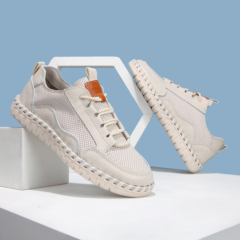 Herrer Åndbar Læder Sneakers Stilla