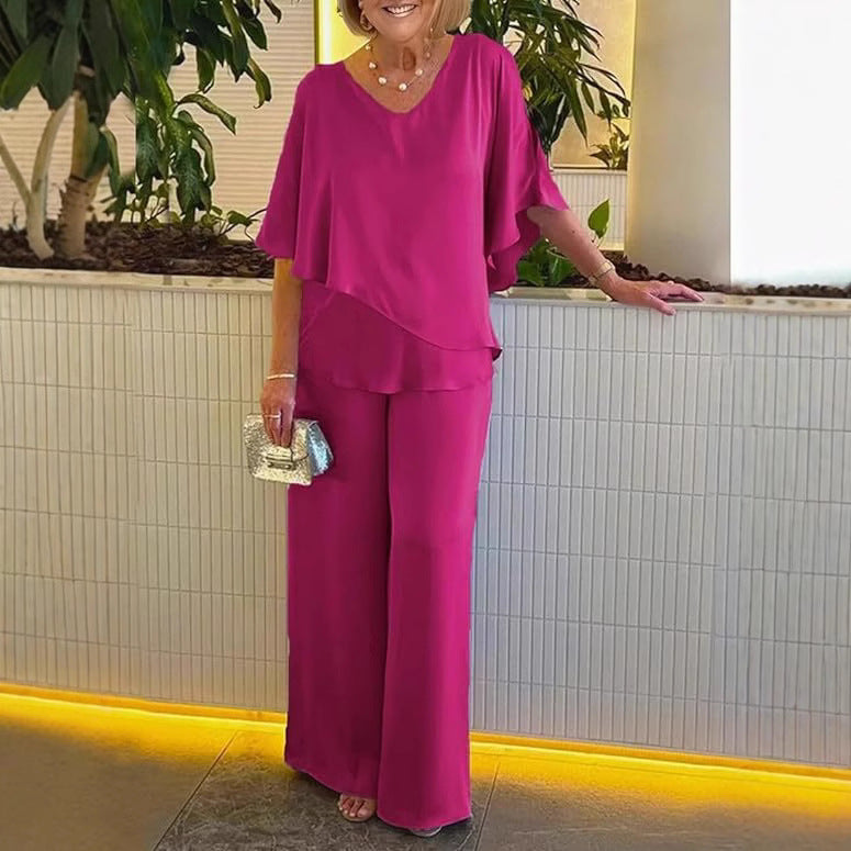 Dame jumpsuit med elegant lagdeling og generøs pasform Stilla