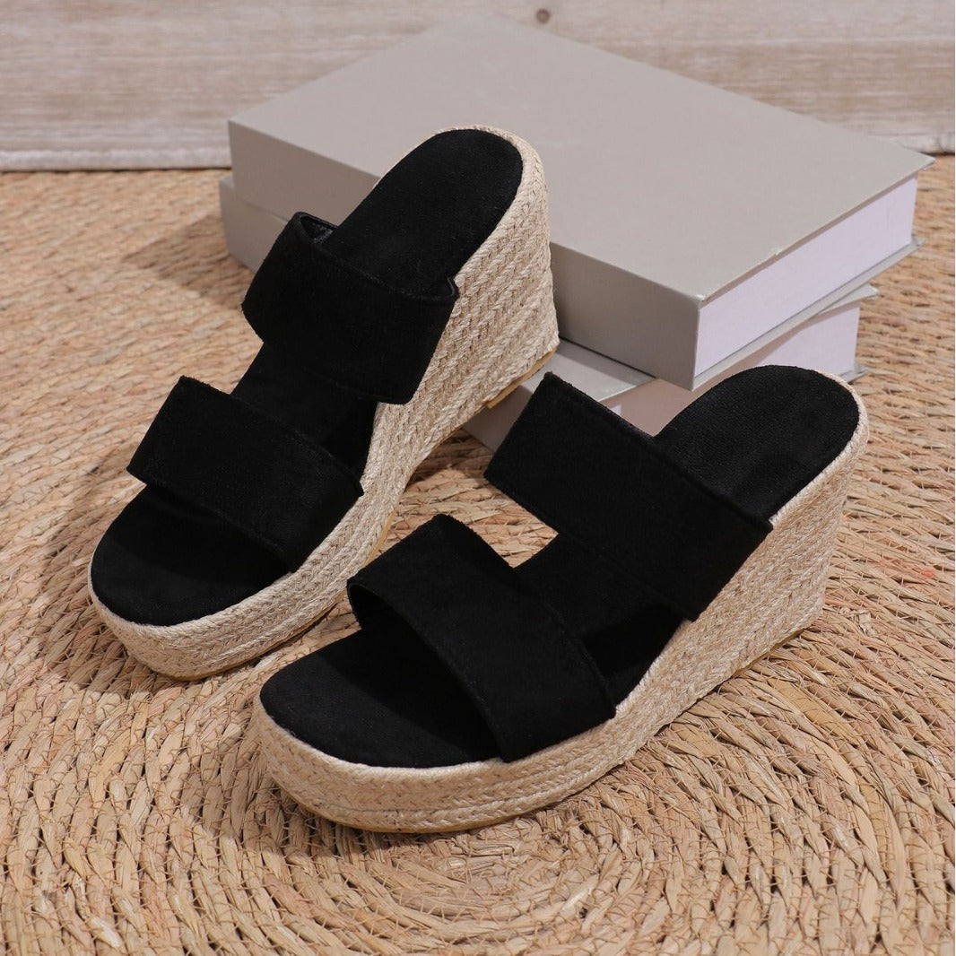Dame Komfortable Espadriller med brede Remme Stilla