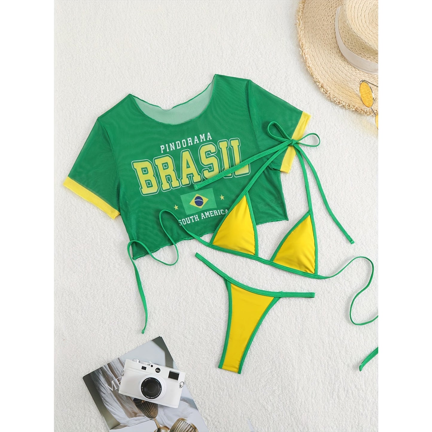 Dame bikiniset med kreativ cut-out og trendy Brasil-design Stilla