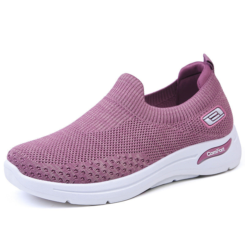Dame Komfortable Slip-On Sneakers med stødabsorberende sål og elastisk overdel Stilla