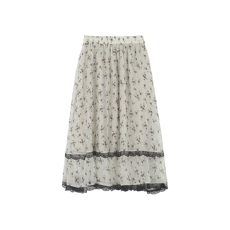 Dame elastisk top med høj opretstående krave og fine knapdetaljer Stilla