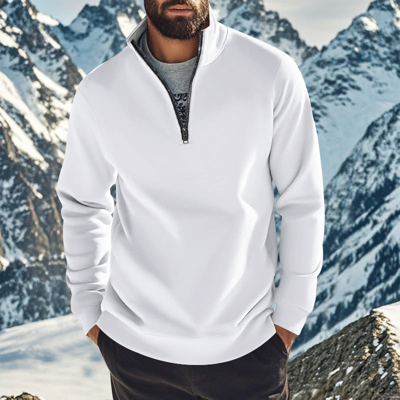 Herrer pullover med lynlås og høj hals Stilla