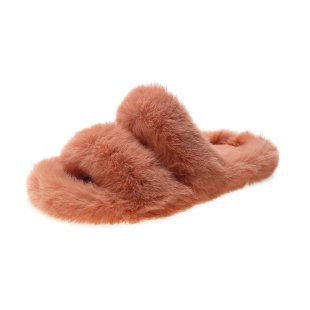 Dame plysch pantofler med elegant krydsrem design Stilla