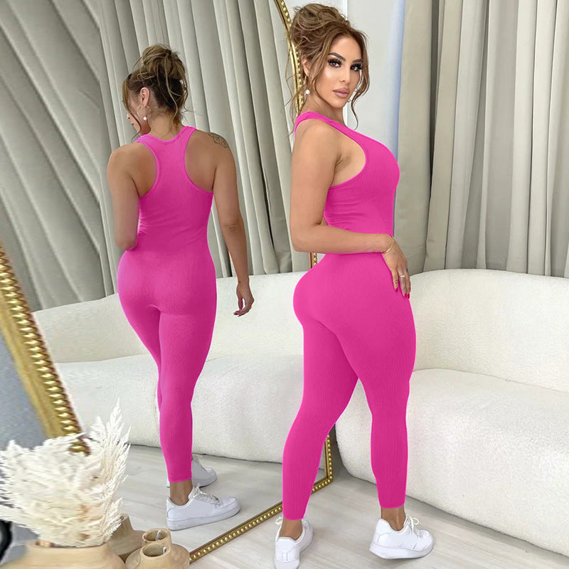 Dame Sporty Langærmet Jumpsuit med Lynlås Stilla