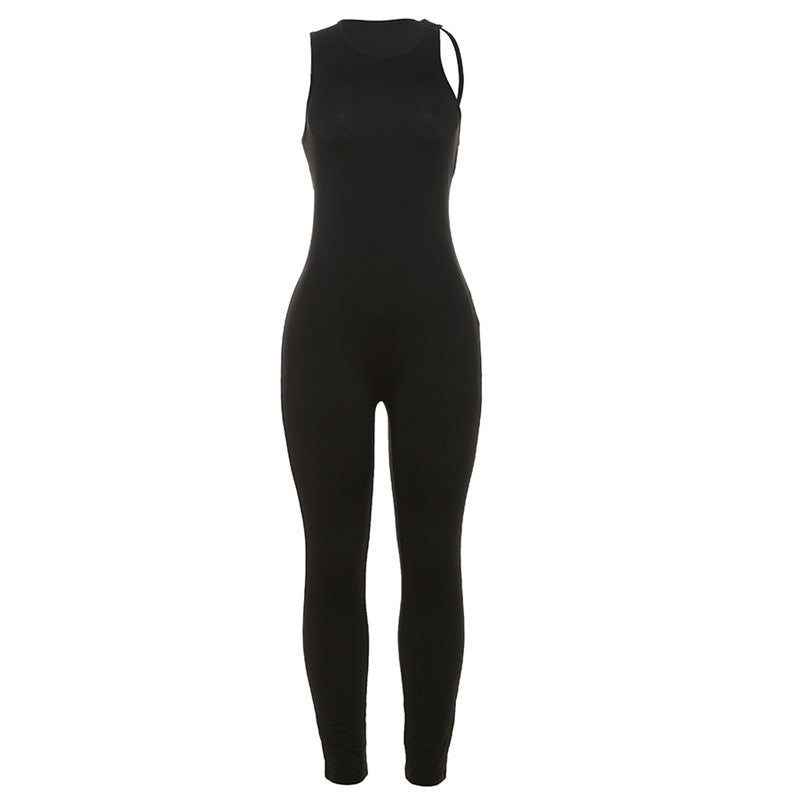 Dame Sporty Jumpsuit med kreativt rygdetalje og tætsiddende snit Stilla