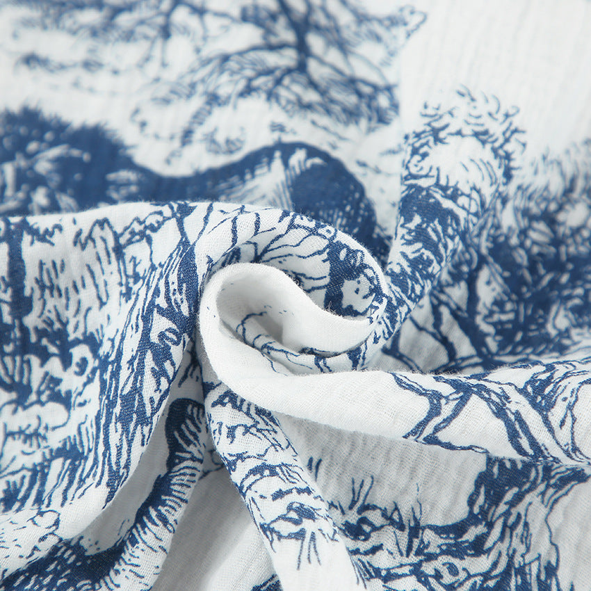 Dame afslappet kortærmet bluse- og shorts-sæt med ekstra overdel Stilla