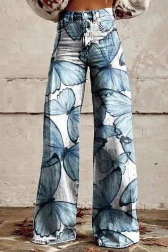 Stilla | Casual Floral Bred Bukser
