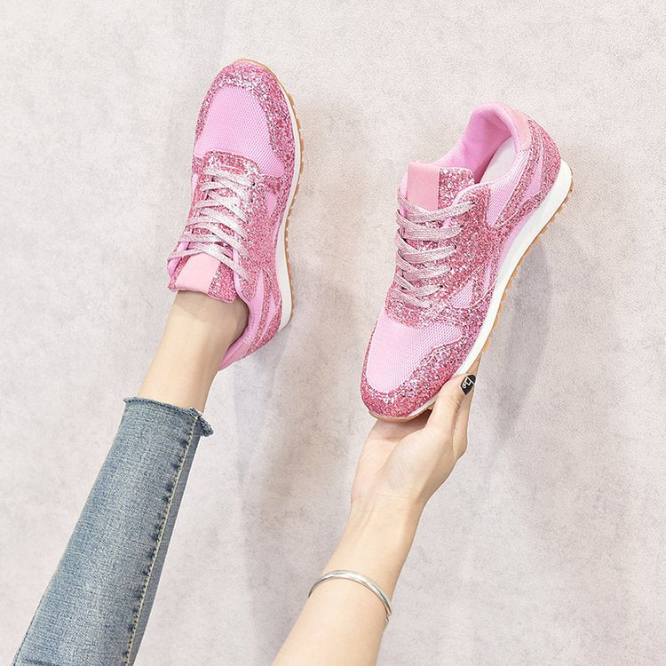 Dame Sneakers med glitrende overmateriale Stilla