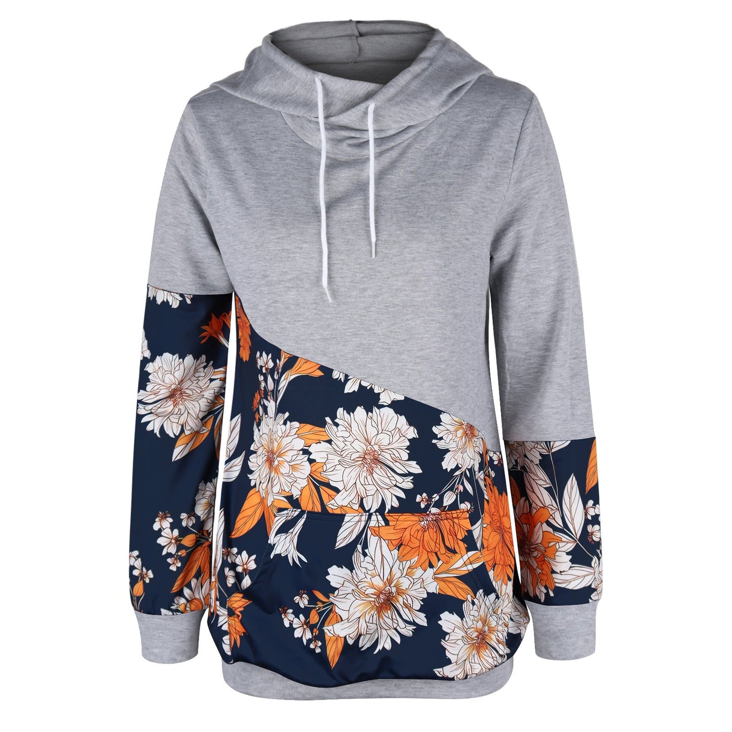 Stilla | O Hals Langærmet Blomsterprint Snoretræk Sweatshirt