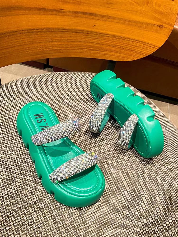 Damer Glitrende Sandaler med moderigtige Remme og komfortabel Såle Stilla