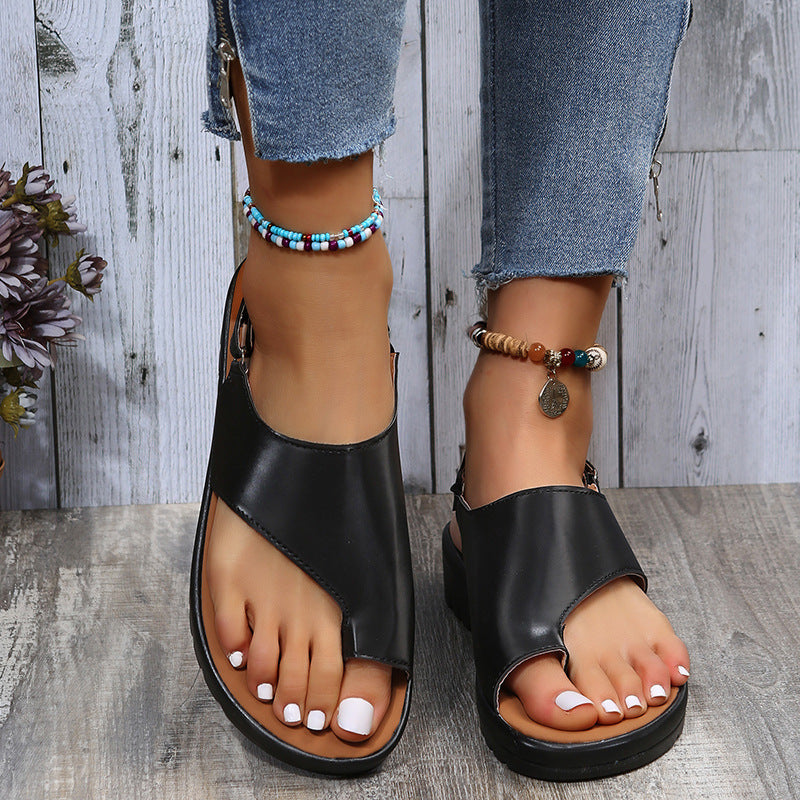 Dame Behagelige Tåsplit Sandaler med anatomisk fodbund og elastisk remdesign Stilla