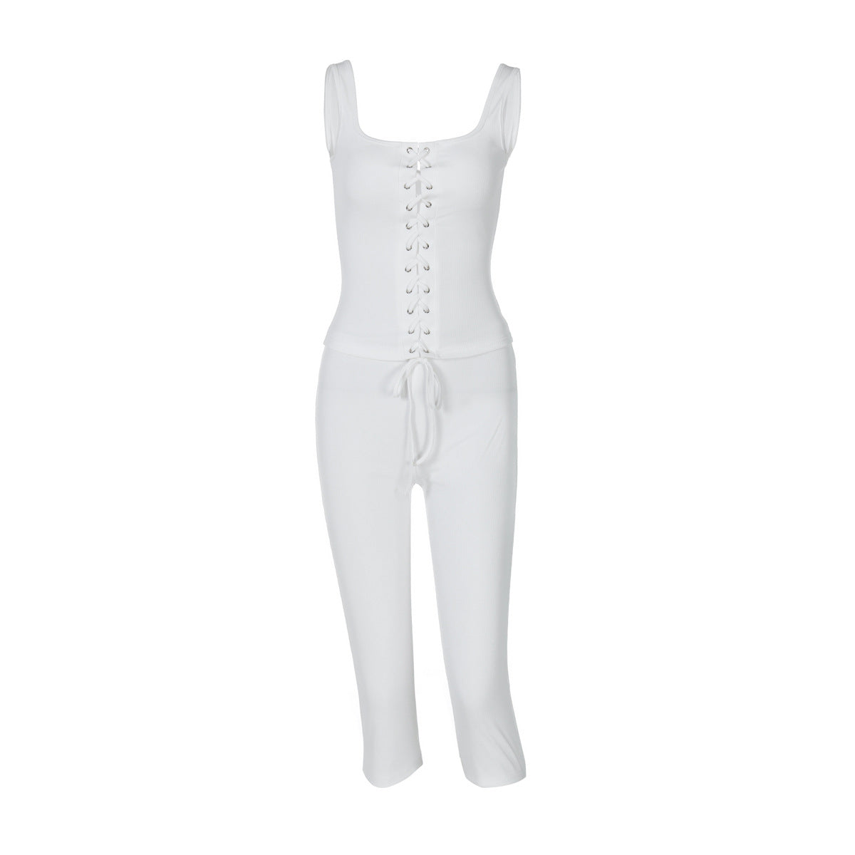 Dame Elegant Jumpsuit med snøring og tætsiddende design Stilla