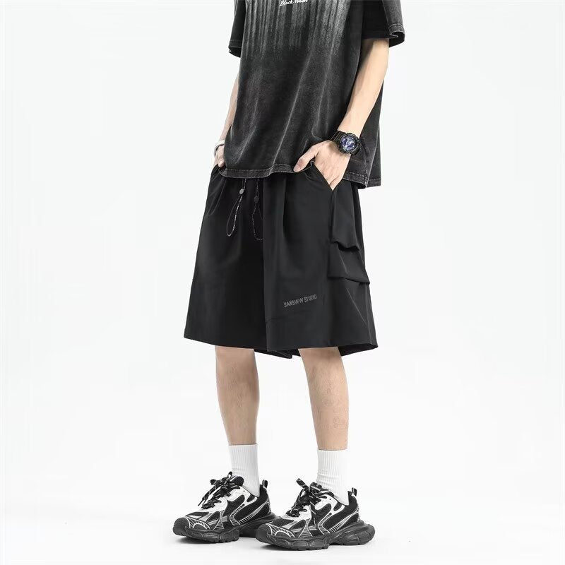 Herrer mode shorts med folder Stilla
