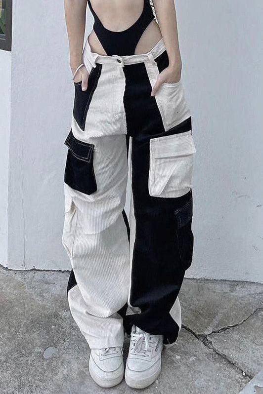 Stilla | Kontrast Corduroy Cargo Bukser