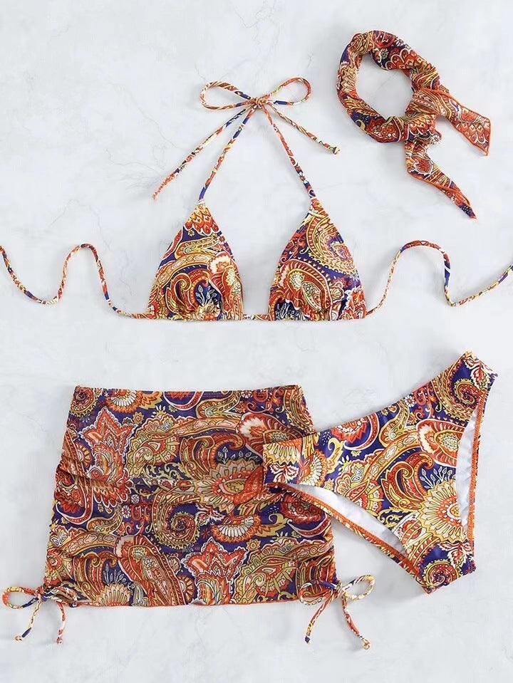 Dame bikini sæt med trendy trend- og omslagsskrift Stilla