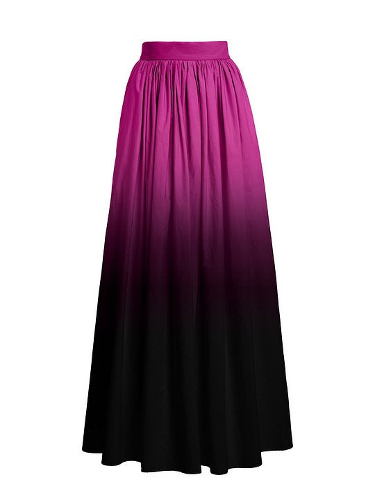 Dame elegant badetøjs-sæt med ruffle-detail og maxi-nederdel Stilla
