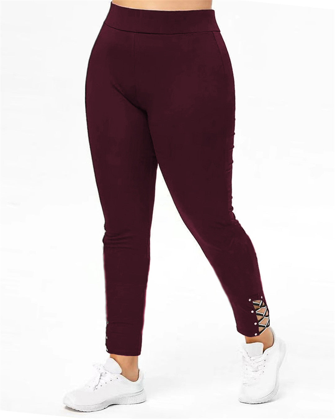 Dame leggings med dekorativt snit og høj talje Stilla
