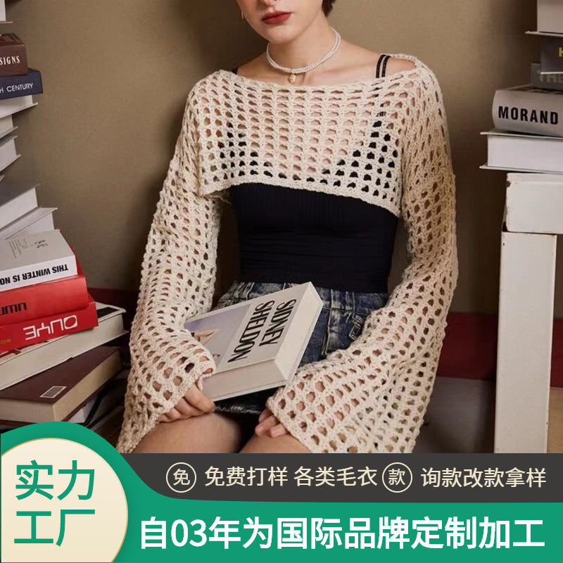 Femme hæklede Off-Shoulder Top Stilla