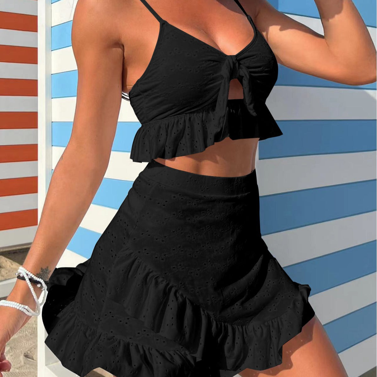 Dame sæt med ruffles design og smart top Stilla