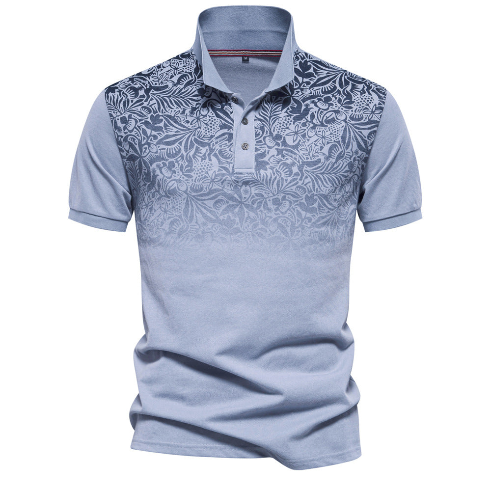Herrer polo t-shirts med unikt floralt grafisk design Stilla
