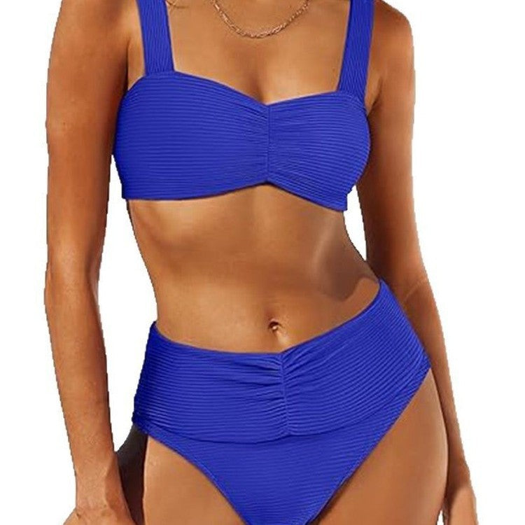 Dame bikini sæt med høj talje og struktureret top Stilla