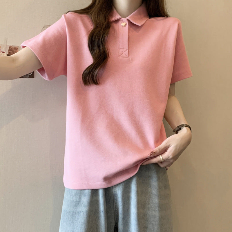 Femme Polo Stil Løs Pasform Top Stilla