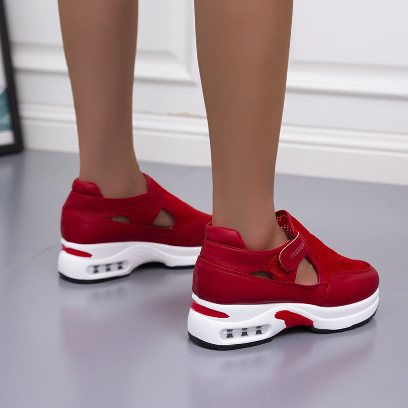 Dame Åndbare Fritidssneakers med komfortabel Velcro Stilla