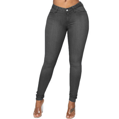 Dame Højskårne Skinny Jeans med tætsiddende snit og komfort-stretch Stilla