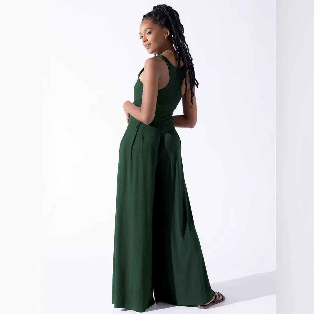 Dame jumpsuit med bredt ben og elegant look Stilla