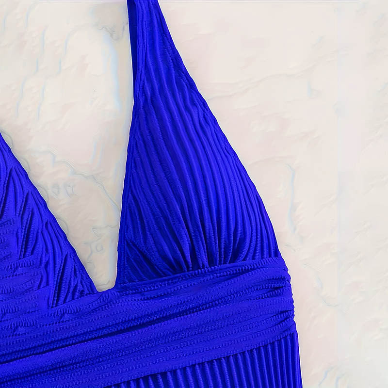 Dame Elegant Ribbet One-Piece Badetøj Stilla