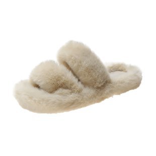 Dame plysch pantofler med elegant krydsrem design Stilla