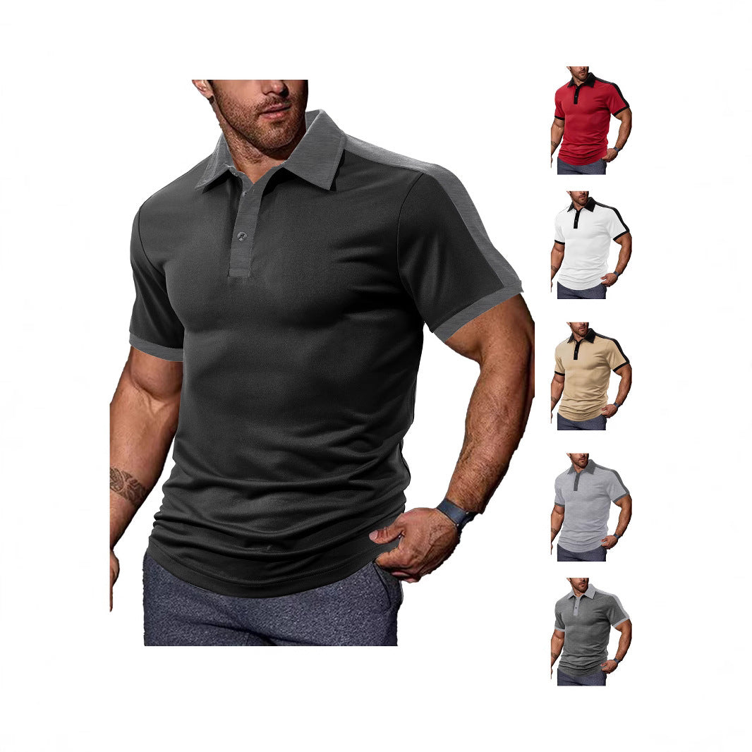 Herrer Sporty Kortärmet Poloshirt med åndbart materiale Stilla