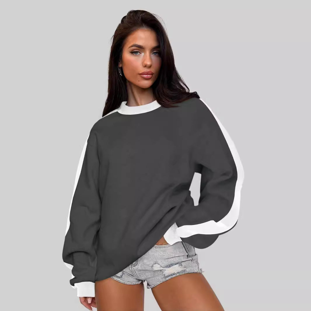 Dame mode sweatshirts med kontrastærmer Stilla