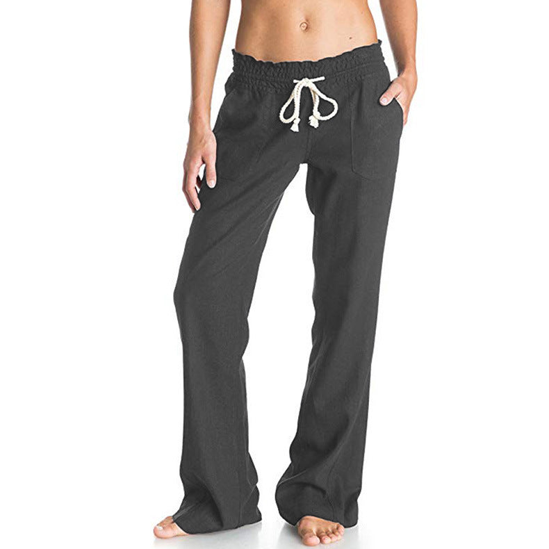 Dame Let og luftig sommerbukser med elastisk talje og praktiske lommer Stilla