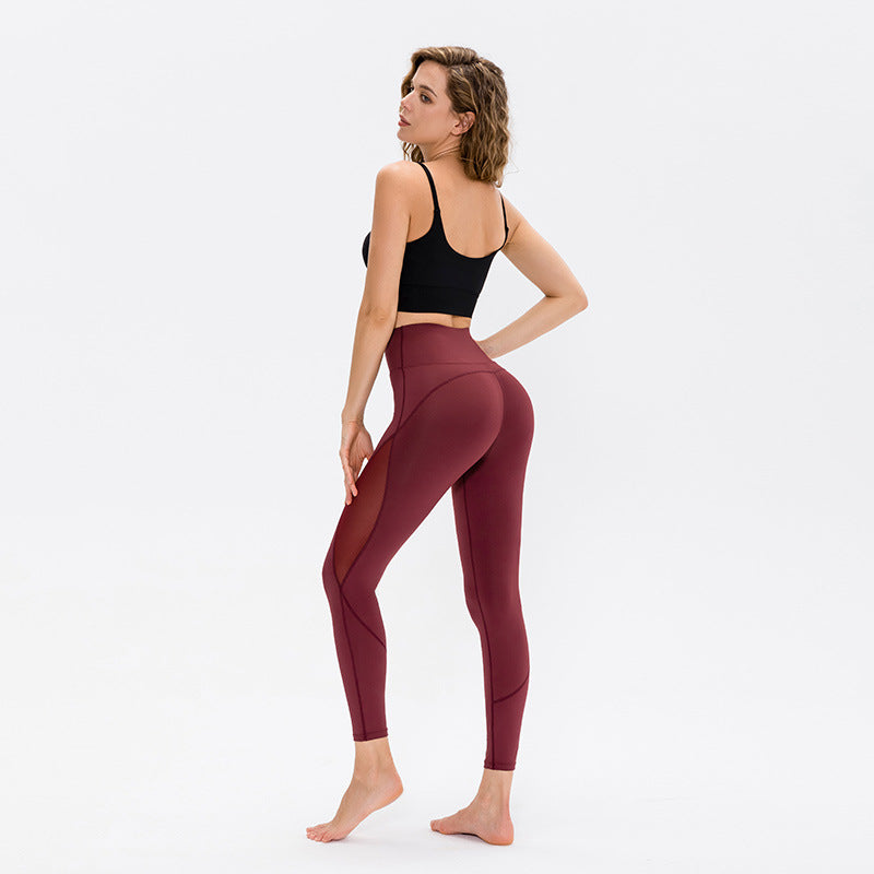 Dame Højskårne Sport-Leggings med åndbart mesh og elastisk talje Stilla