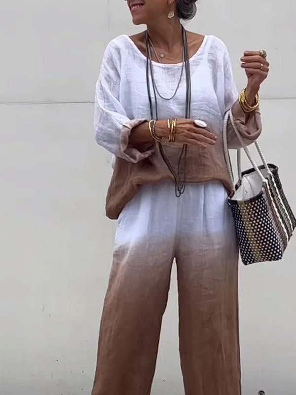 Dame Letvægts To-delt Afslappet Jumpsuit Sæt Stilla