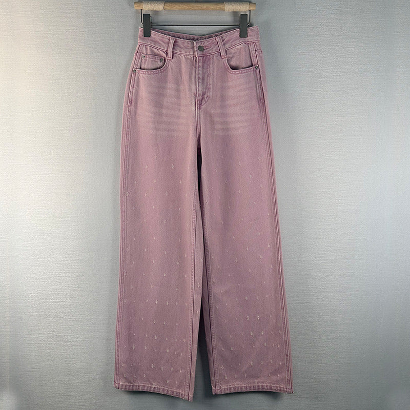 Dame højtaljede jeans med bredt ben Stilla