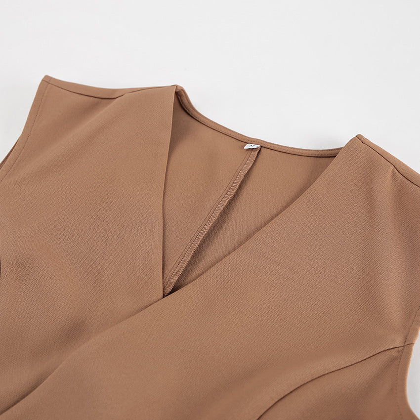 Dame jumpsuit med kort overdel og afslappet snit Stilla